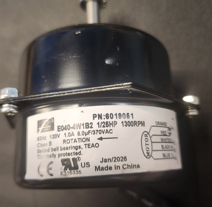 Fan Motor, 1300 CFM (MC18X/M100) PN: 6019051